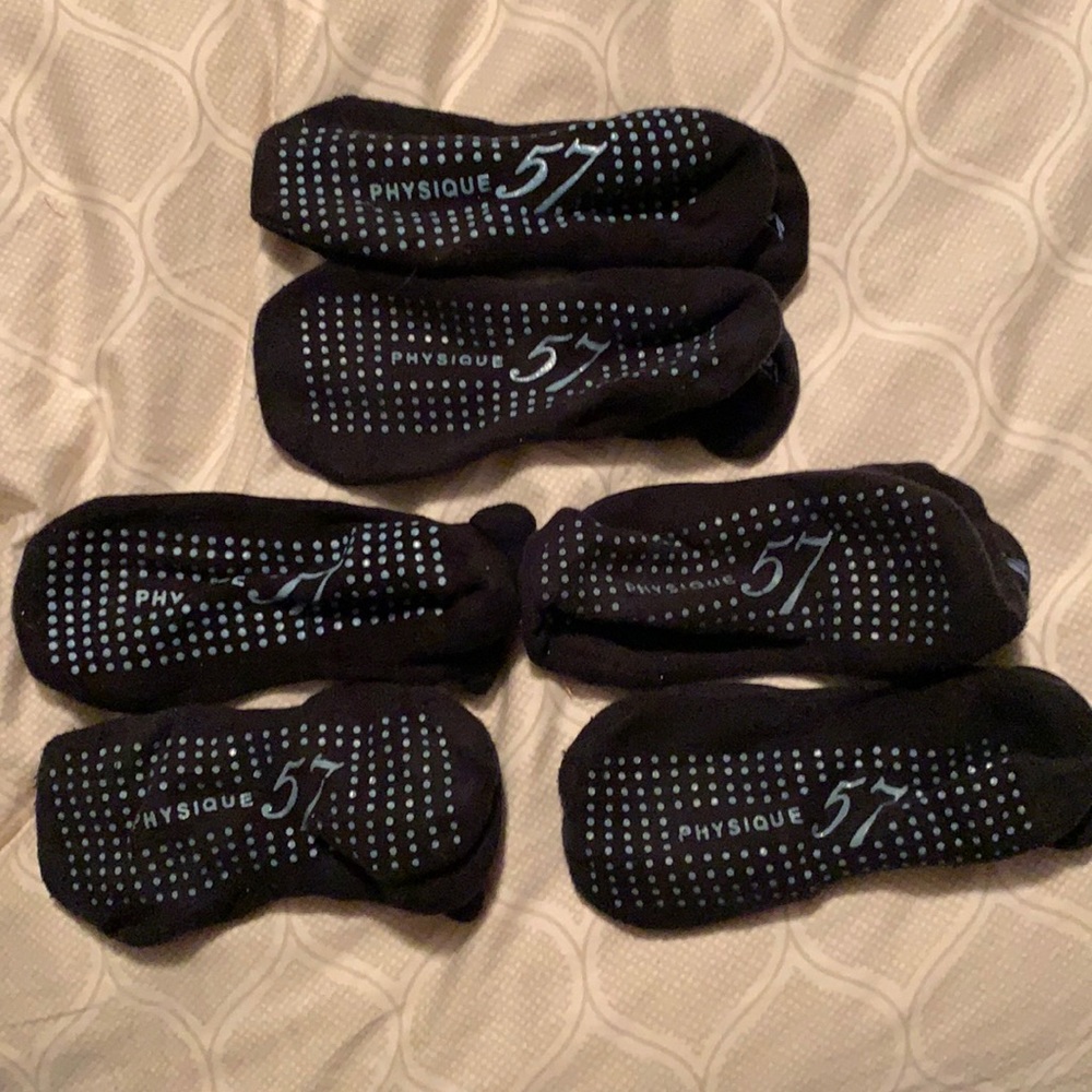 Lot of three pairs of Physique 57 barre socks